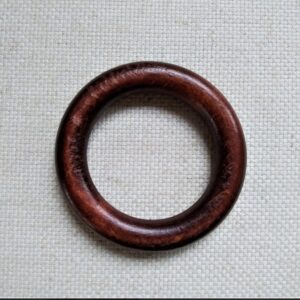 Kroužek 50 mm - dřevěný tmavě hnědý