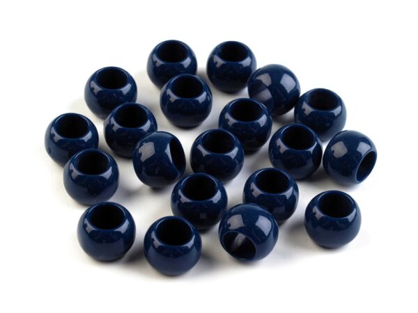 Korálek plastový 7x10 mm - modrý pařížský