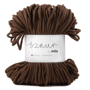 Pletená šňůra 3 mm - hnědá